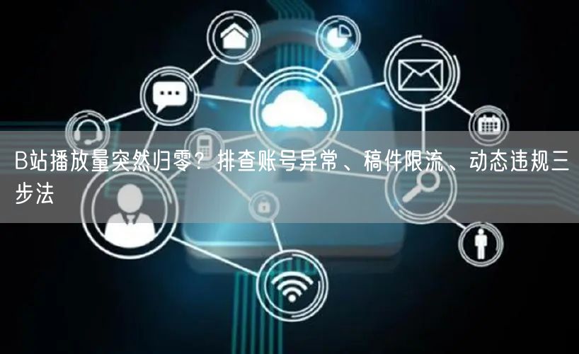 B站播放量突然归零？排查账号异常、稿件限流、动态违规三步法