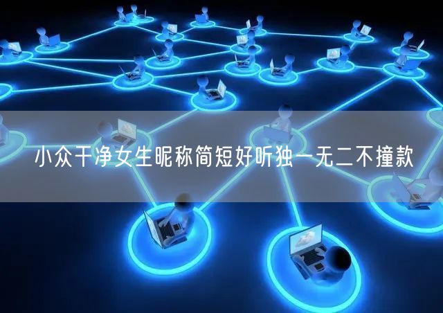 小众干净女生昵称简短好听独一无二不撞款