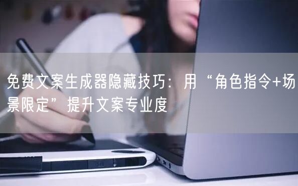 免费文案生成器隐藏技巧：用“角色指令+场景限定”提升文案专业度