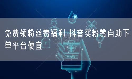 免费领粉丝赞福利 抖音买粉赞自助下单平台便宜