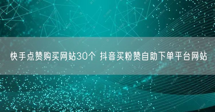 快手点赞购买网站30个 抖音买粉赞自助下单平台网站