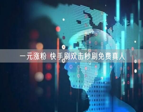 一元涨粉 快手刷双击秒刷免费真人