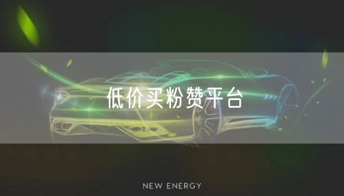 低价买粉赞平台