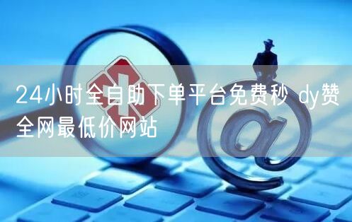 24小时全自助下单平台免费秒 dy赞全网最低价网站
