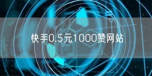 快手0.5元1000赞网站