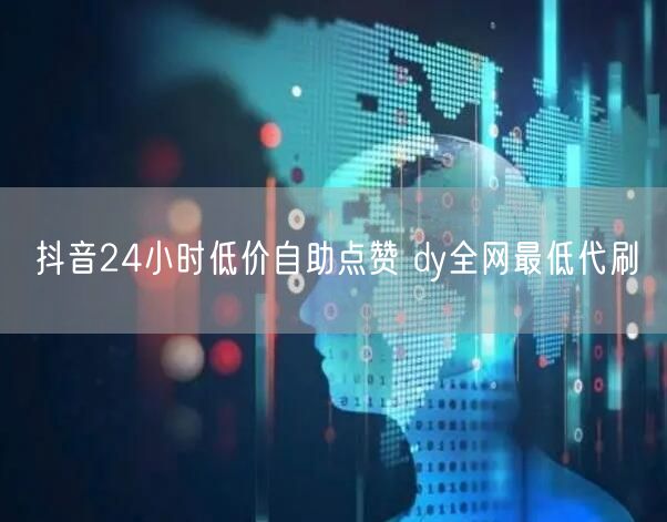 抖音24小时低价自助点赞 dy全网最低代刷