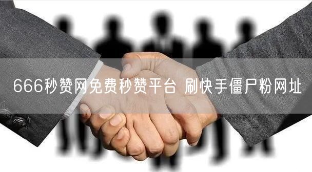 666秒赞网免费秒赞平台 刷快手僵尸粉网址