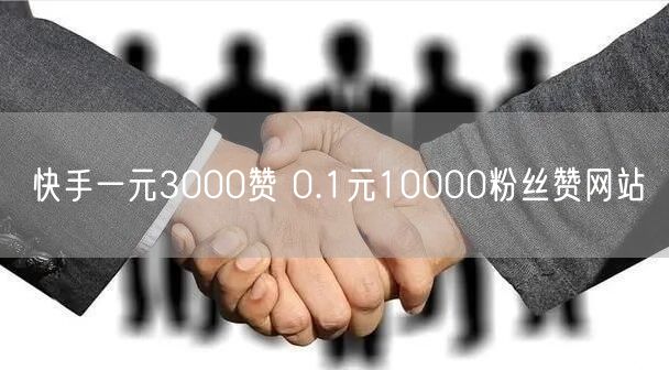 快手一元3000赞 0.1元10000粉丝赞网站