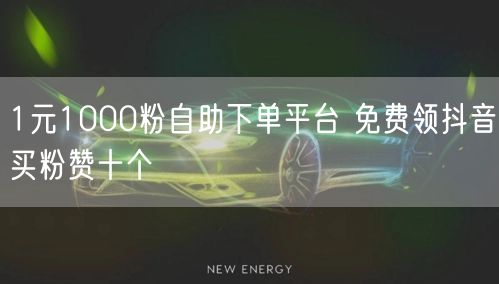 1元1000粉自助下单平台 免费领抖音买粉赞十个