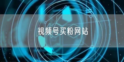 视频号买粉网站