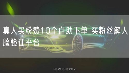 真人买粉赞10个自助下单 买粉丝解人脸验证平台