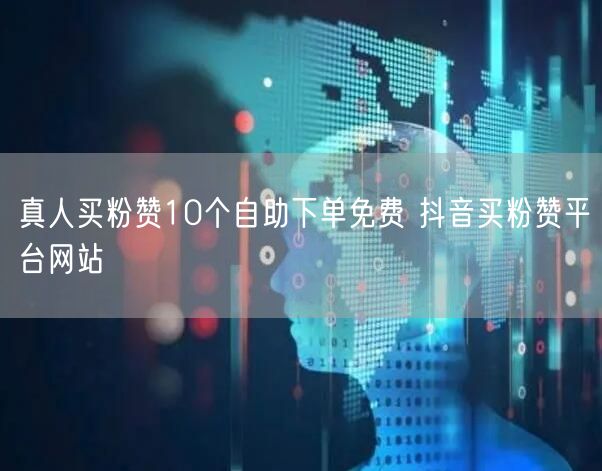 真人买粉赞10个自助下单免费 抖音买粉赞平台网站