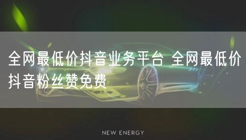 全网最低价抖音业务平台 全网最低价抖音粉丝赞免费